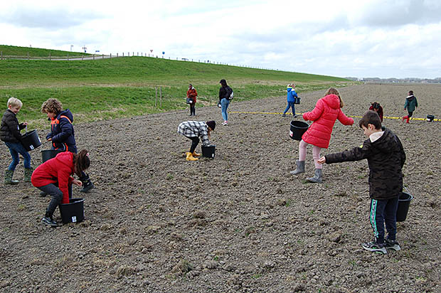 kinderen op veld