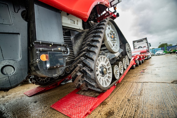 semidieplader met hydraulische verbreding