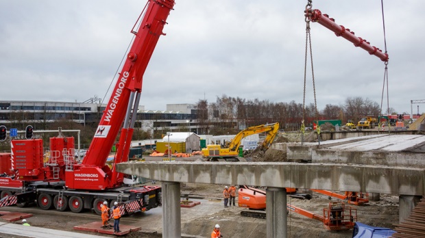 bouwplaats van een viaduct