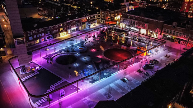 Reconstructie marktplein in Hengelo.