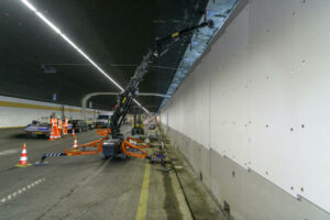 Het middentunnelkanaal in de Heinenoordtunnel