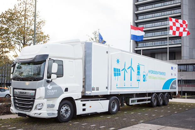 Vrachtwagen op waterstof